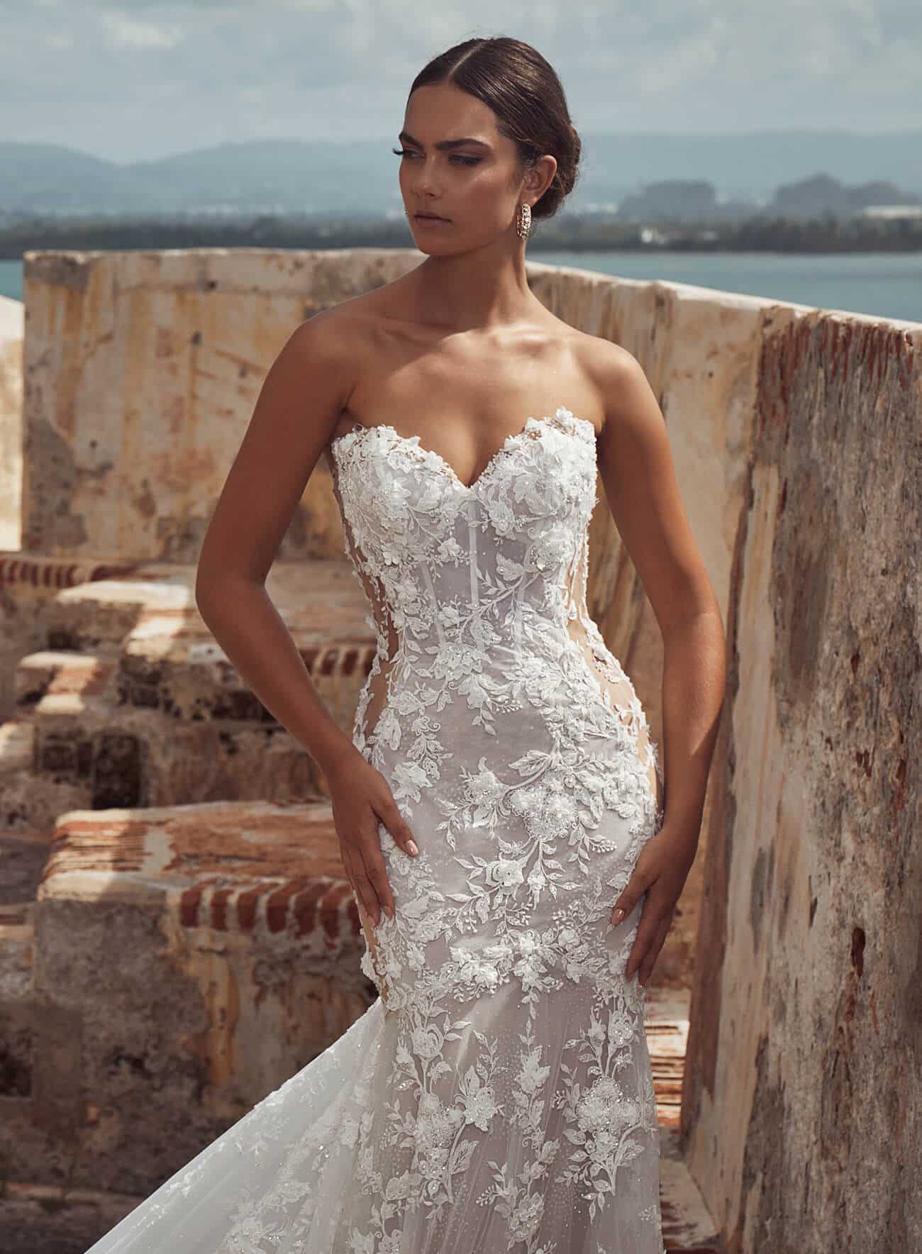 Calla Blanche 123124 wedding dress at White Rose Bridal Newark NJ