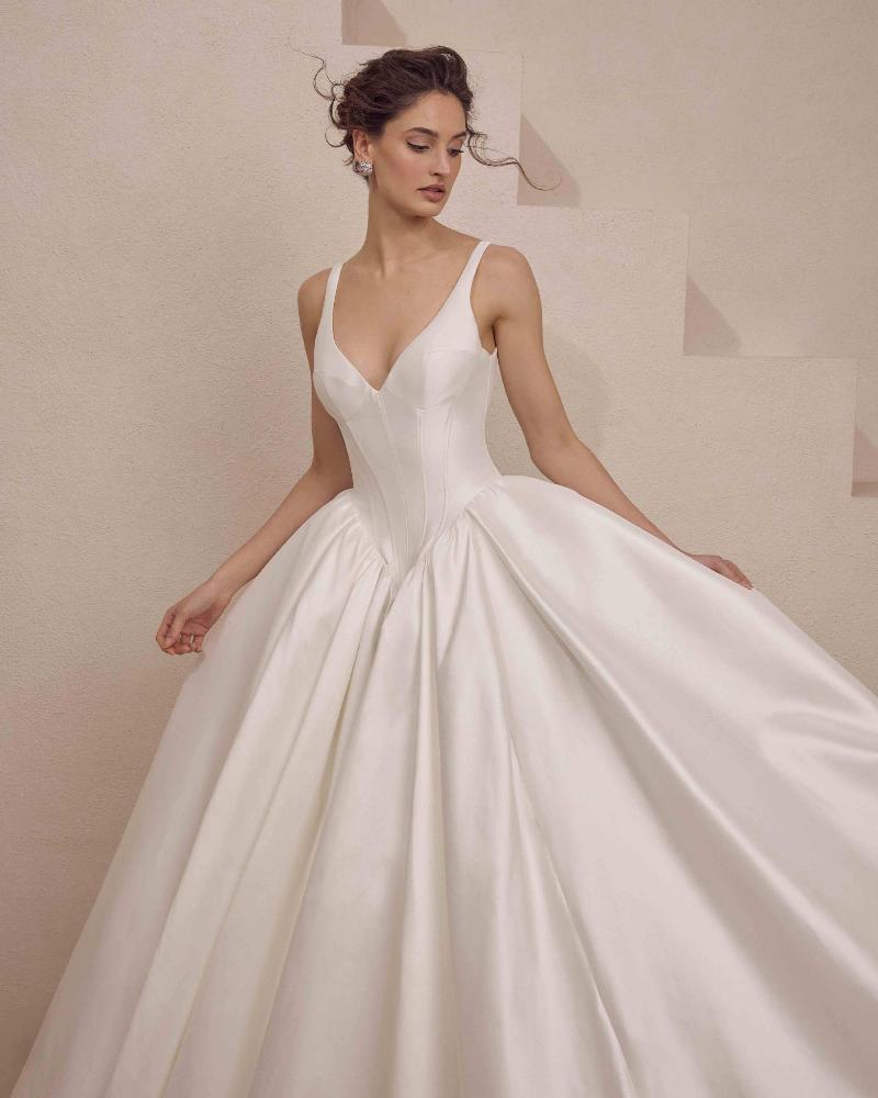 Style B25234 - Calla Blanche Wedding Dress - White Rose Bridal Newark NJ (view 2)