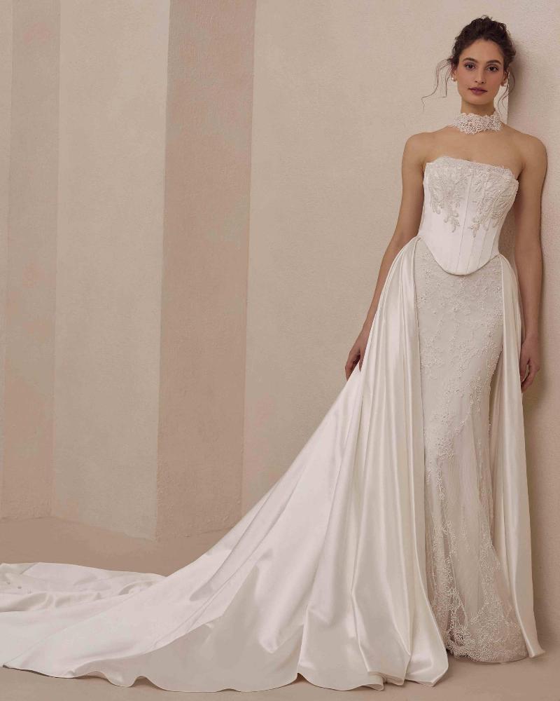 Style B25236 - Calla Blanche Wedding Dress - White Rose Bridal Newark NJ (view 4)