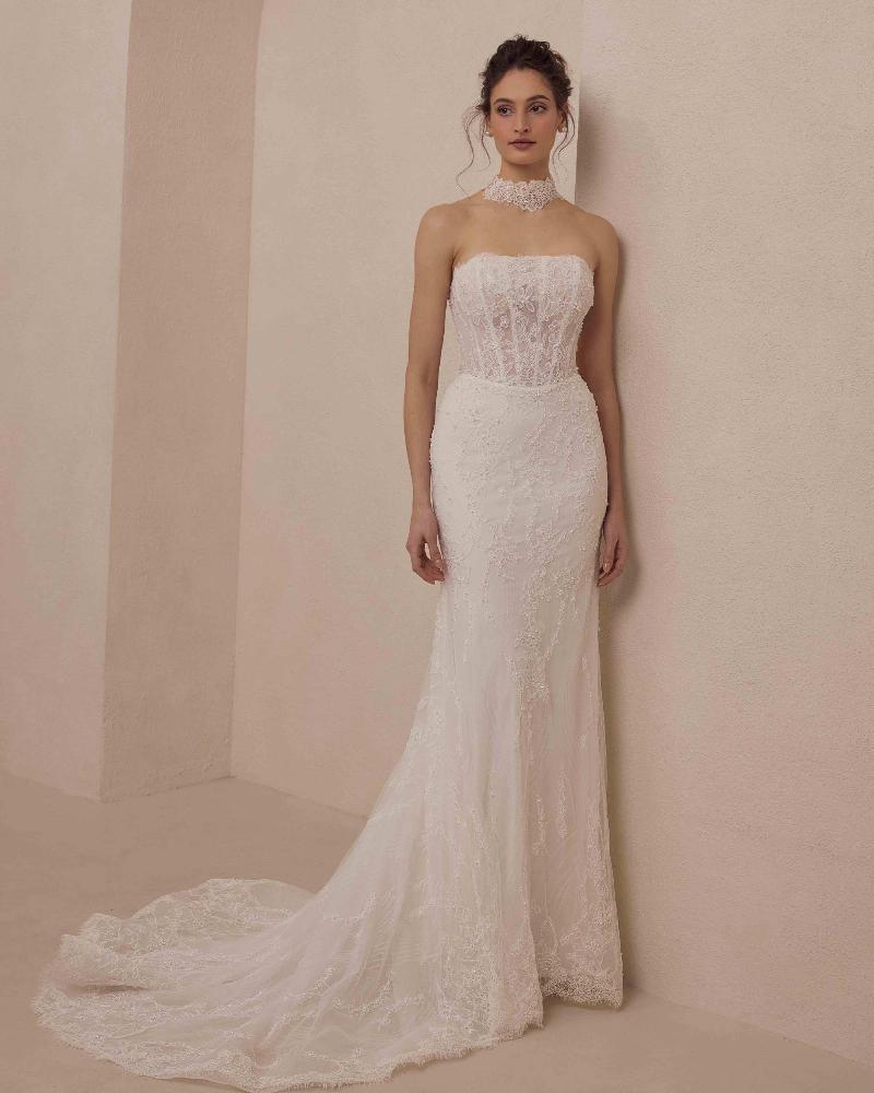 Style B25236 - Calla Blanche Wedding Dress - White Rose Bridal Newark NJ (view 5)