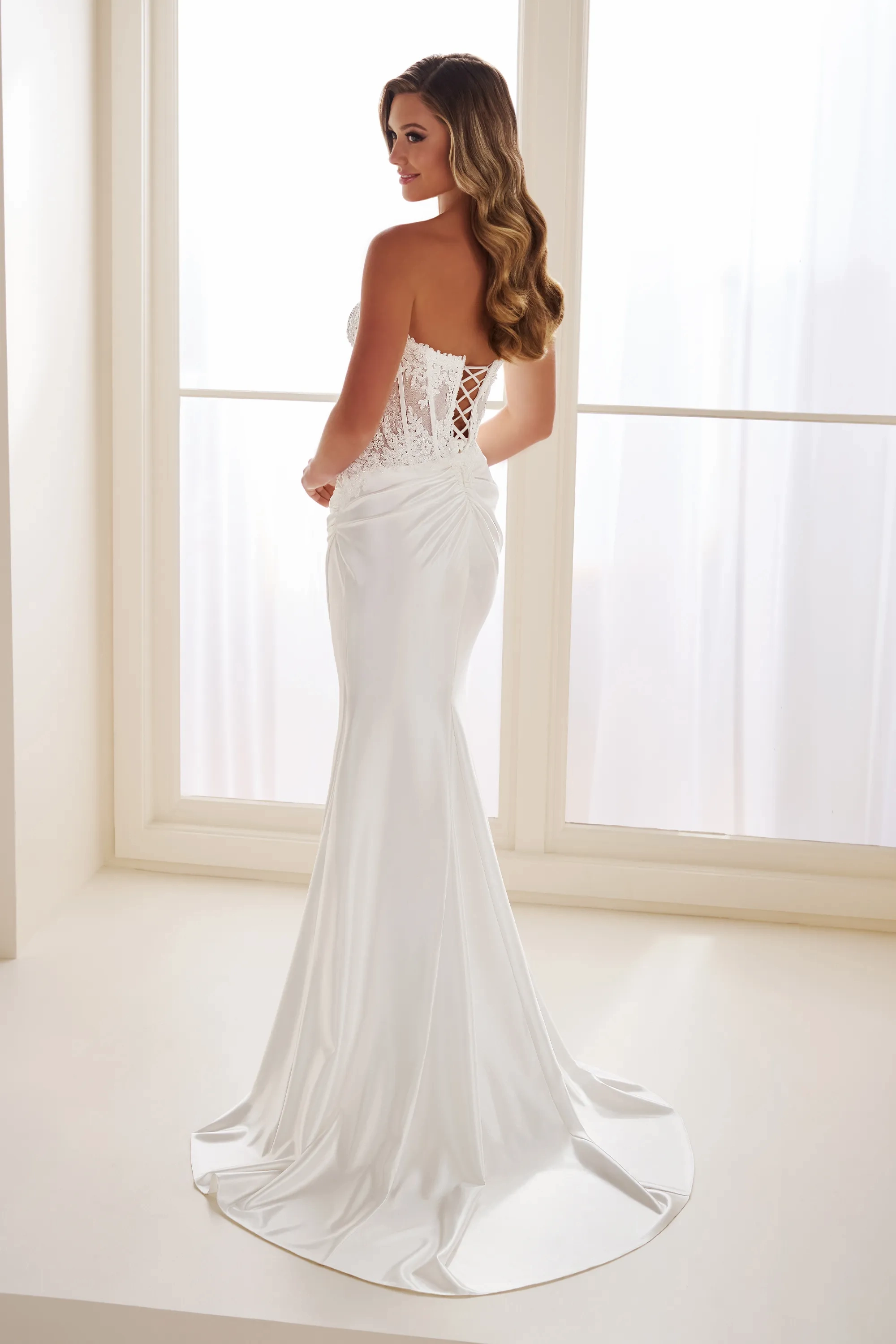 E606 Enchanting Mon Cheri Bridals - Enchanting Wedding Dress - White Rose Bridal Newark NJ