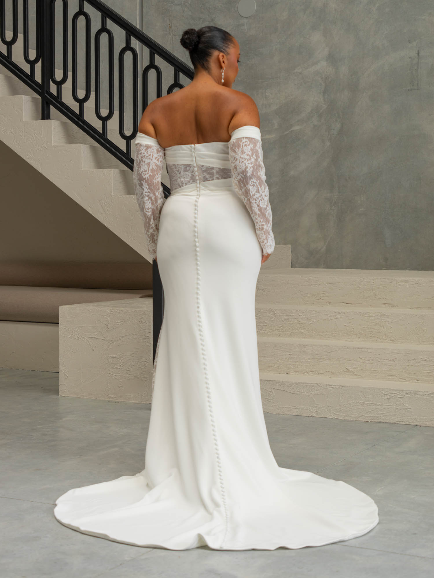 Gray - Evie Young Wedding Dress - White Rose Bridal Newark NJ (view 7)