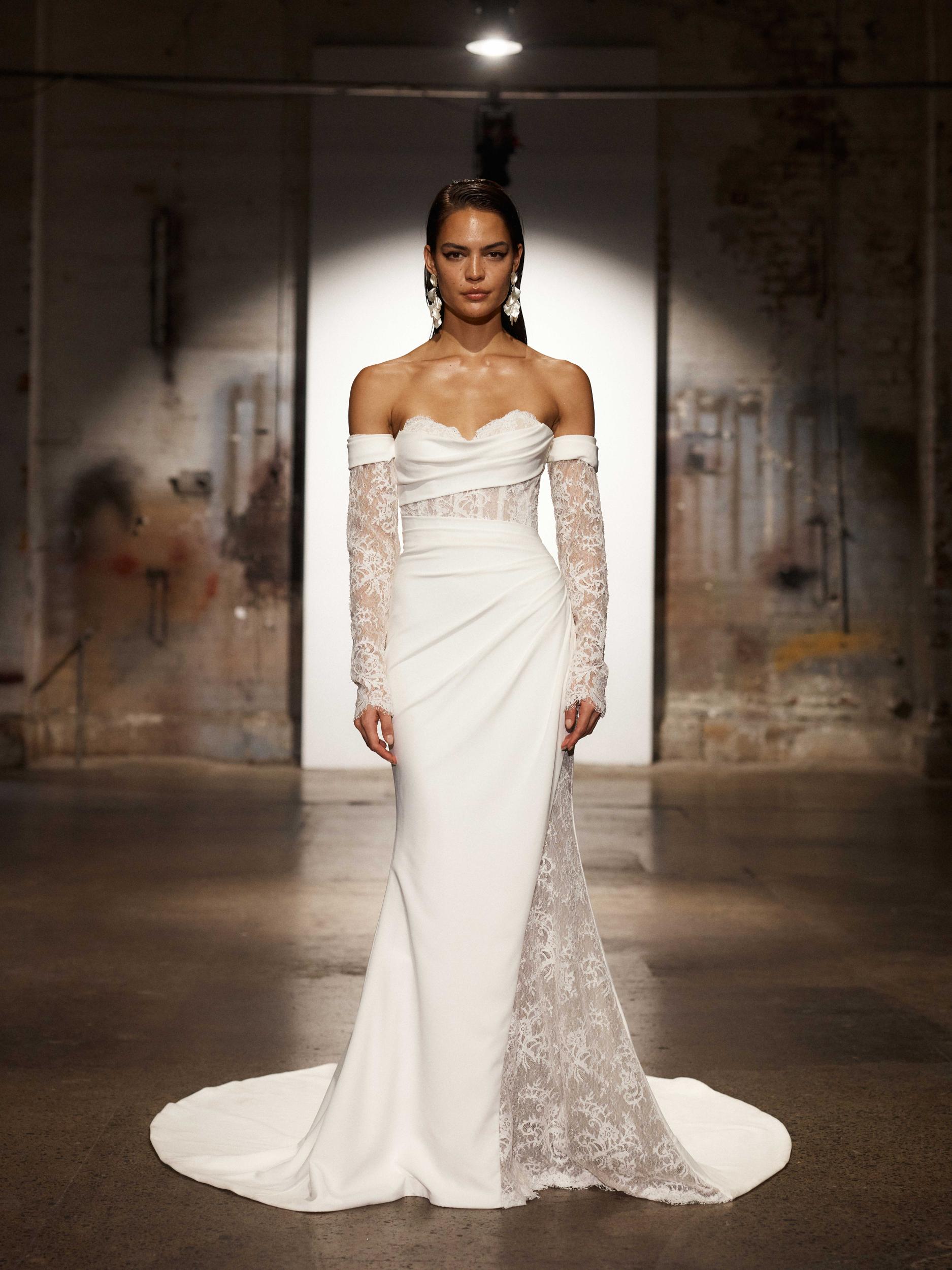 Gray - Evie Young Wedding Dress - White Rose Bridal Newark NJ