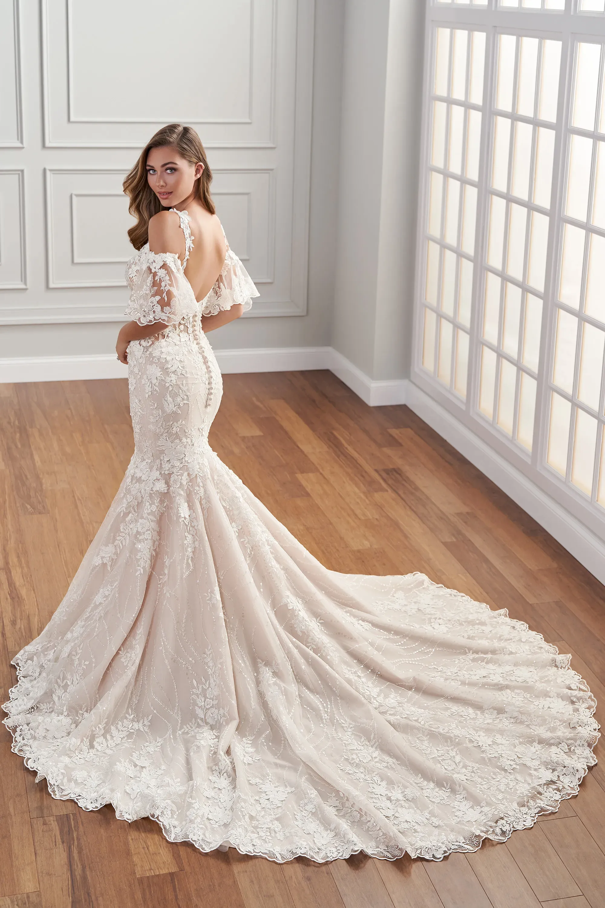 Chiara - Martin Thornburg Wedding Dress - White Rose Bridal Newark NJ (view 2)